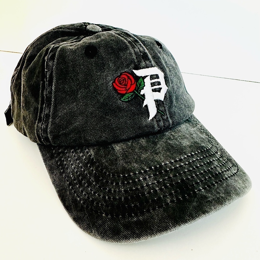 PRIMITIVE ROSEY Strap Back Hat Skateboarding Zumiez Embroidered Rose Womens